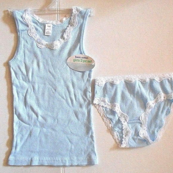 Vintage Rare 2 Pc Ribbed Lace Tank Top Panty Set - Picture 5 of 5